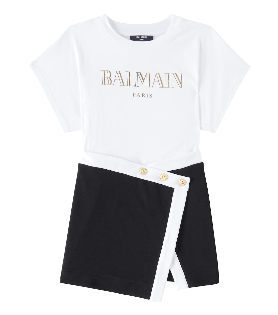 Kleid aus Baumwoll-Jersey | Balmain Kids
