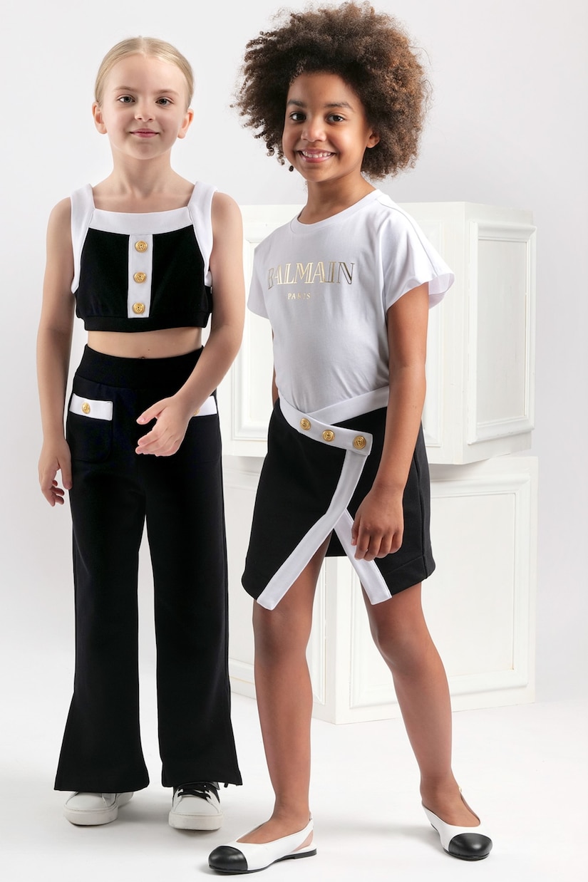 Kleid aus Baumwoll-Jersey | Balmain Kids