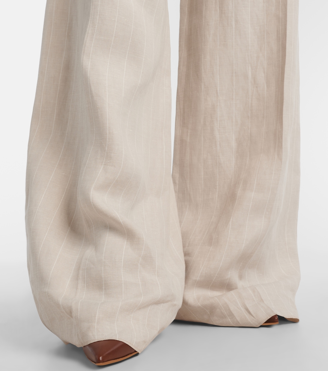 Pantaloni Rauche a gamba larga in lino | Max Mara