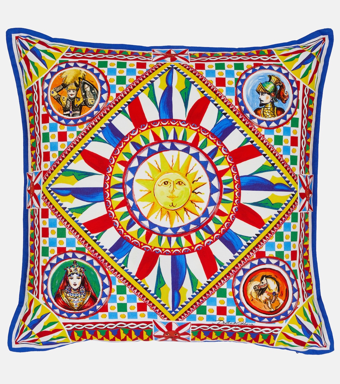 Small printed canvas cushion | Dolce&Gabbana Casa
