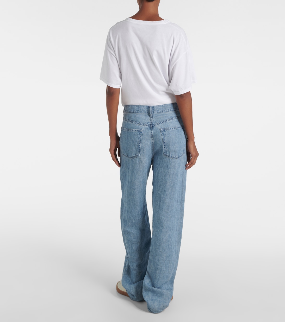 Jeans a gamba larga Tarley in lino | The Row