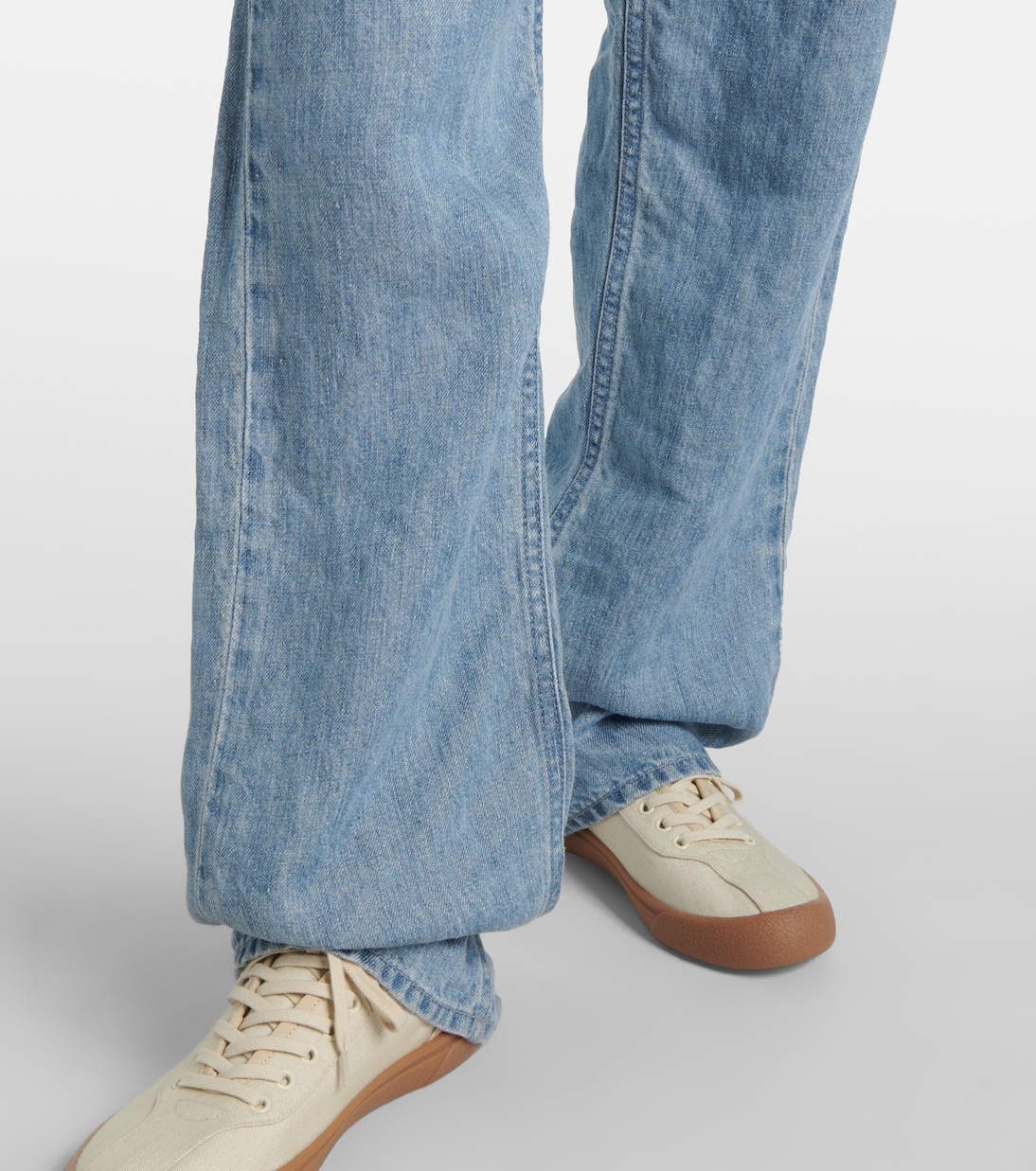 Jeans a gamba larga Tarley in lino | The Row