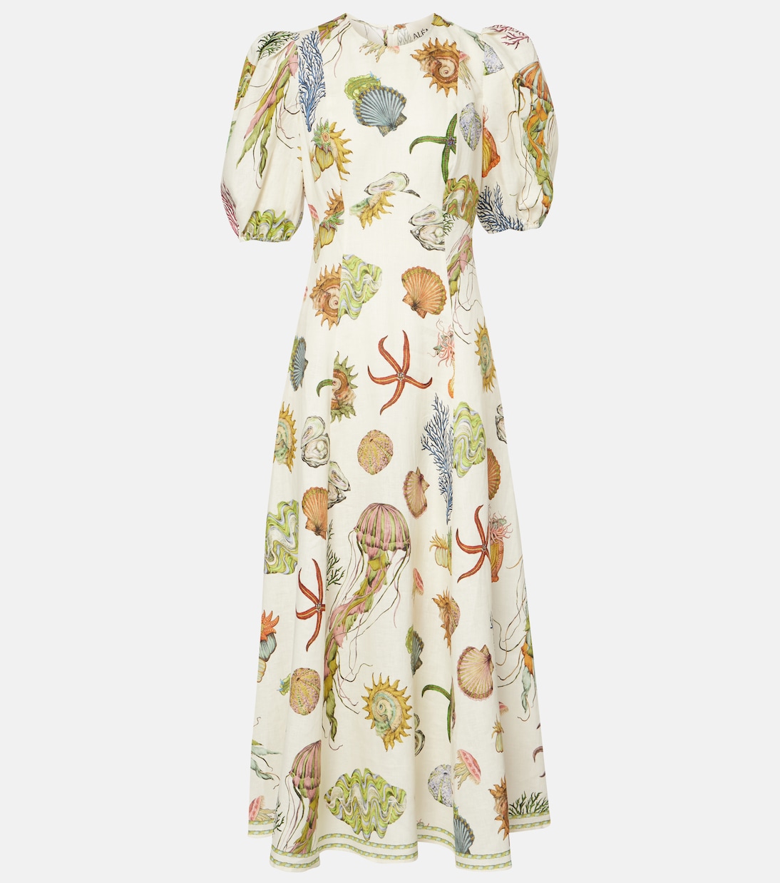 Abito midi Sea in lino | Alémais