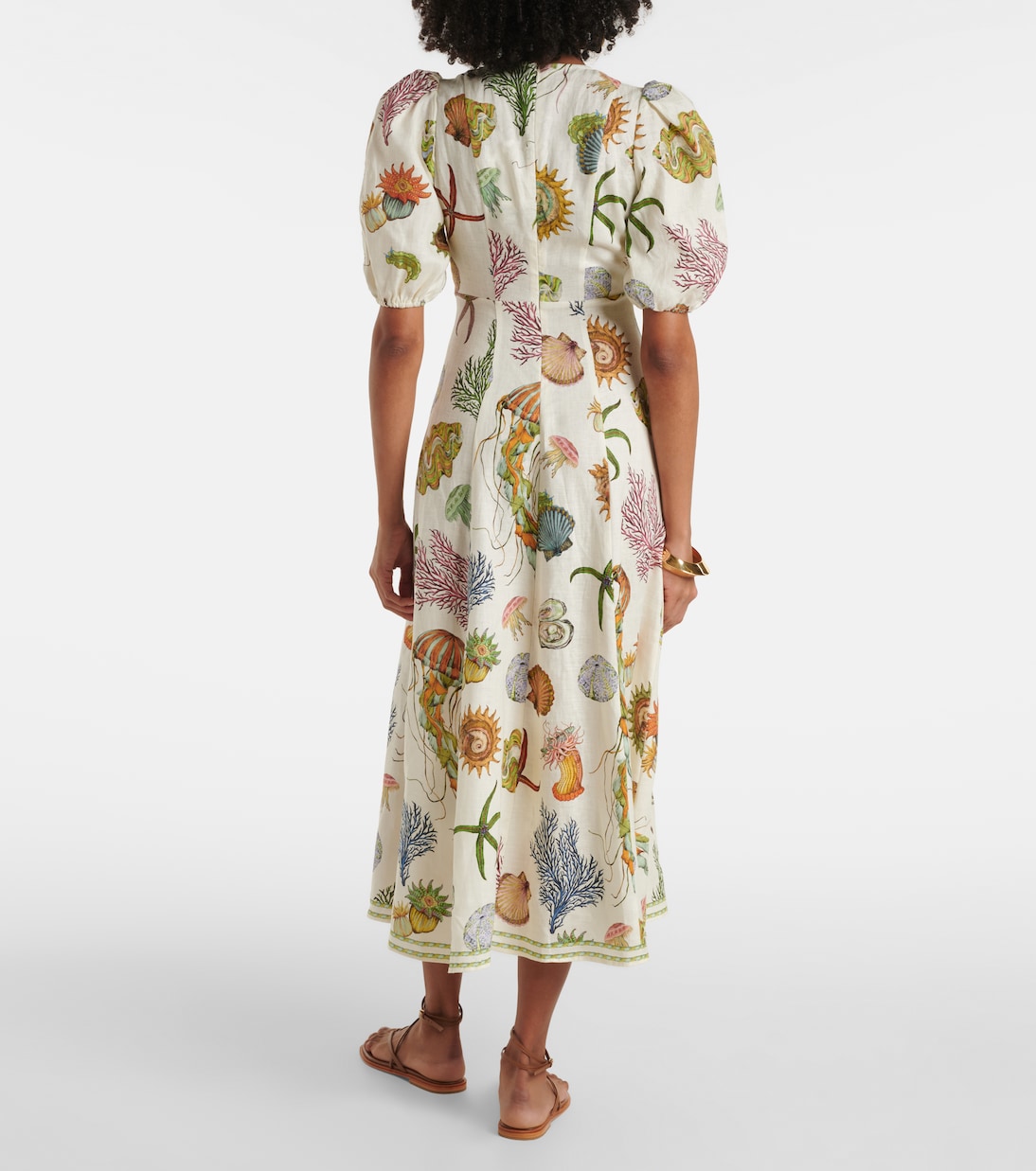 Abito midi Sea in lino | Alémais