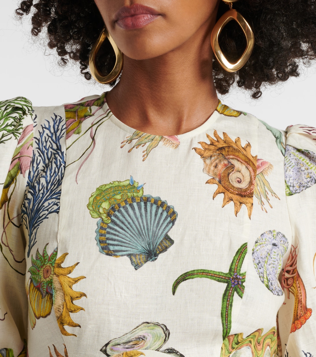 Abito midi Sea in lino | Alémais