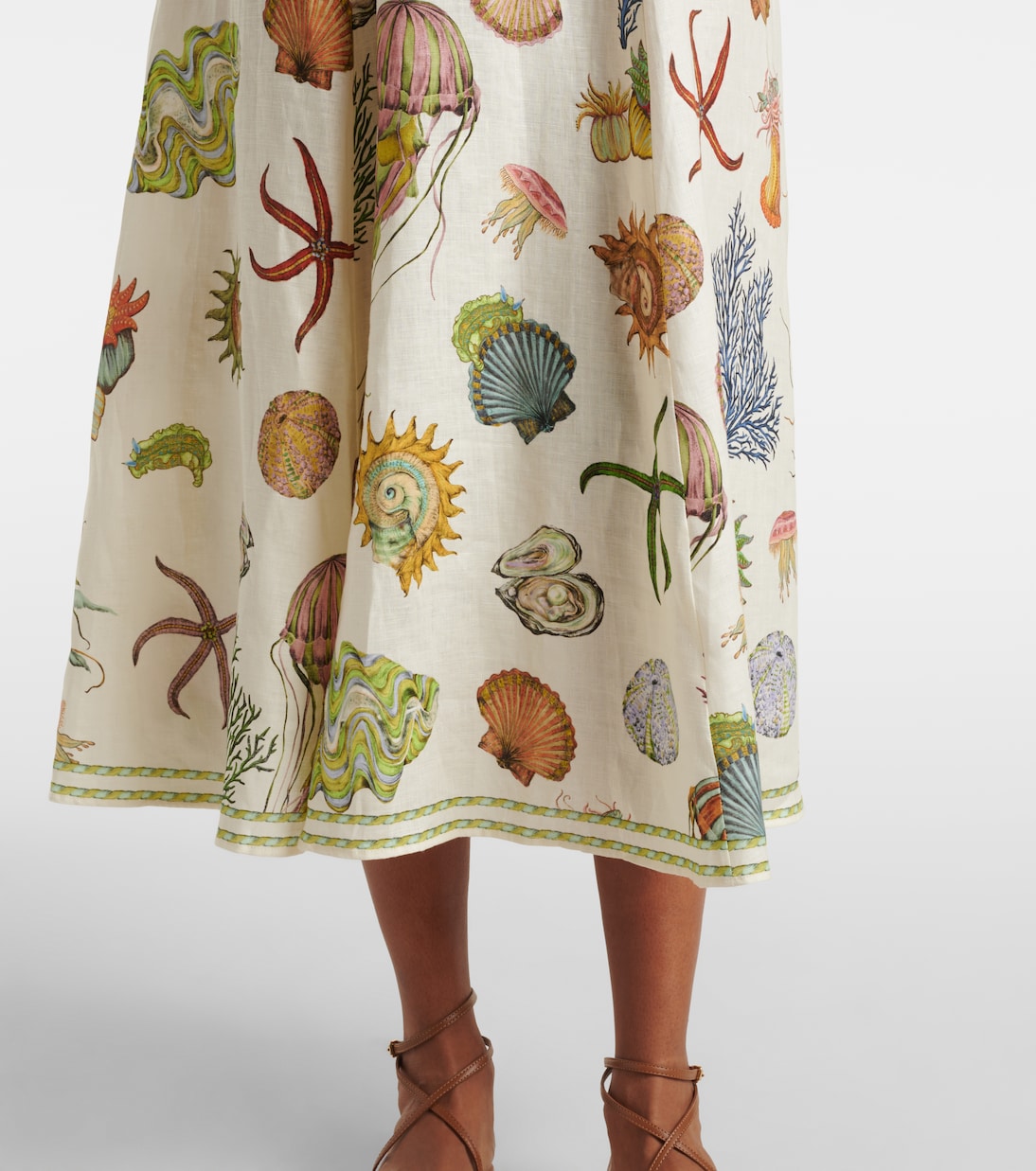 Abito midi Sea in lino | Alémais