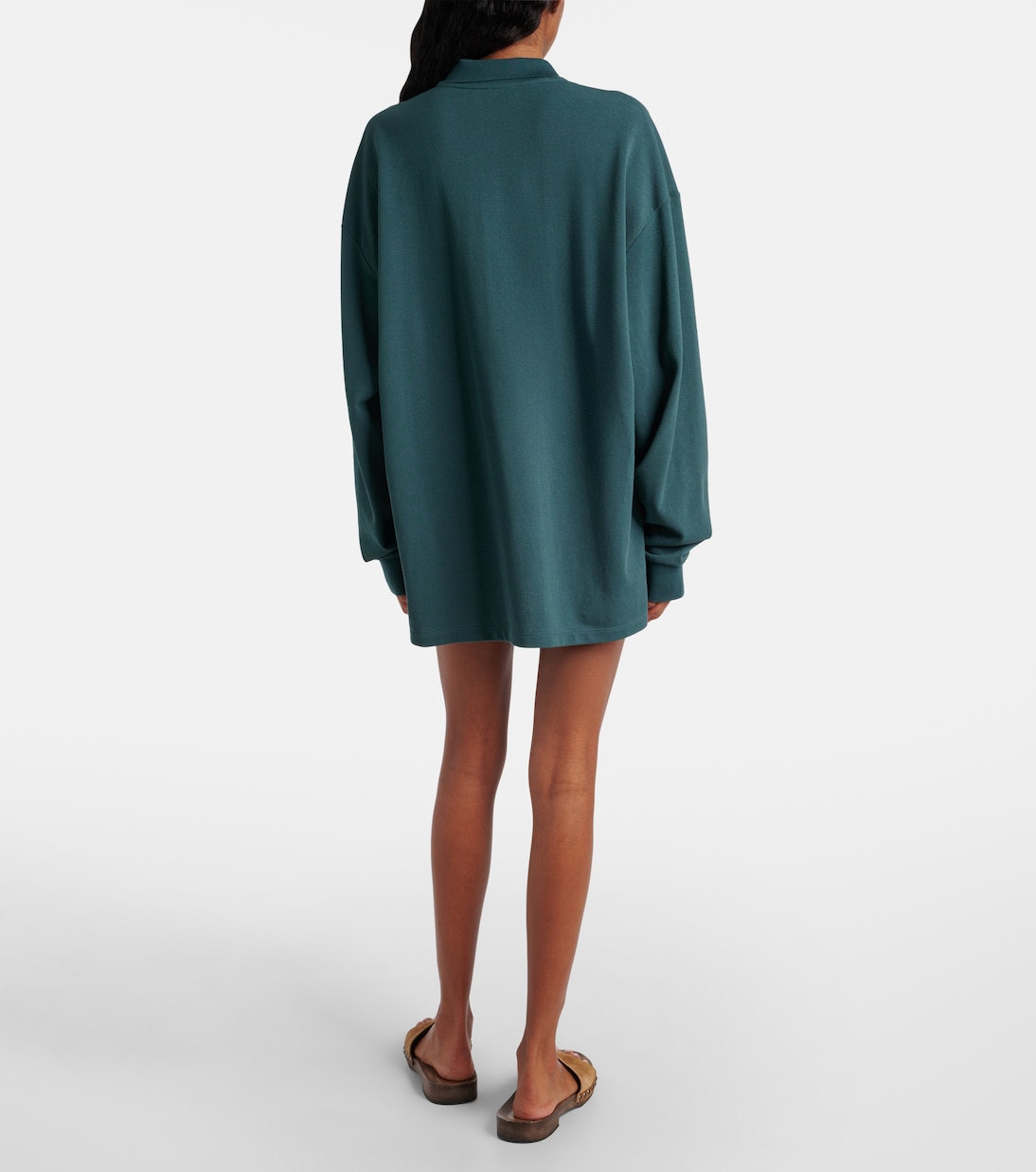 Polo in piqué di cotone con logo | Miu Miu