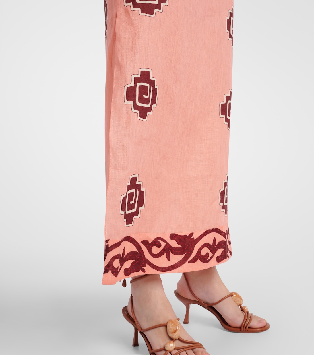 Abito lungo Energetic Patterns in lino | Johanna Ortiz