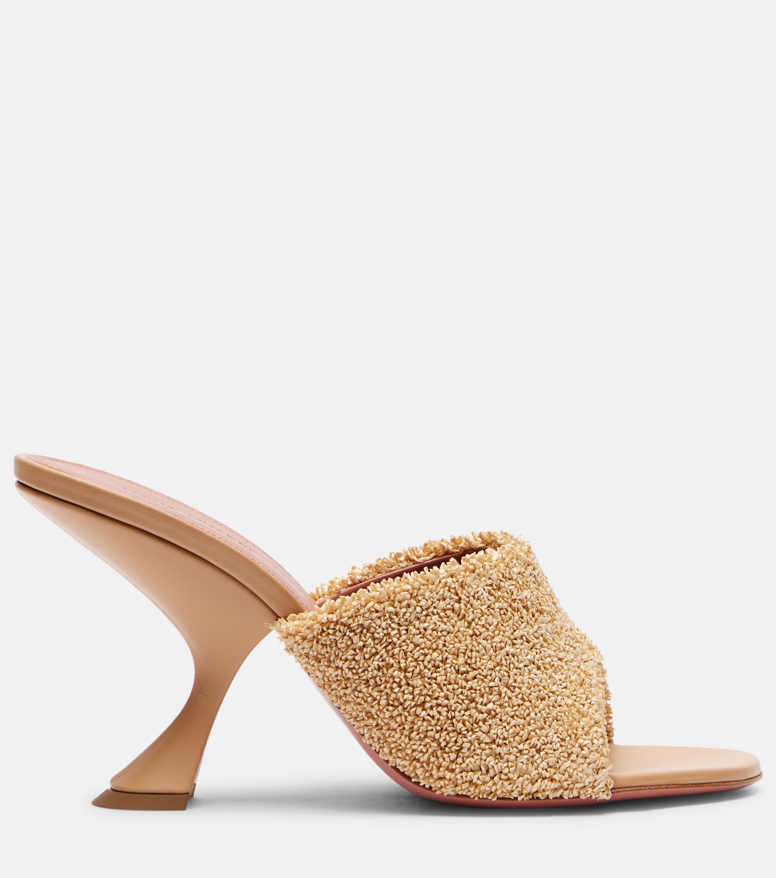 Taylor 90 raffia-effect mules | Amina Muaddi