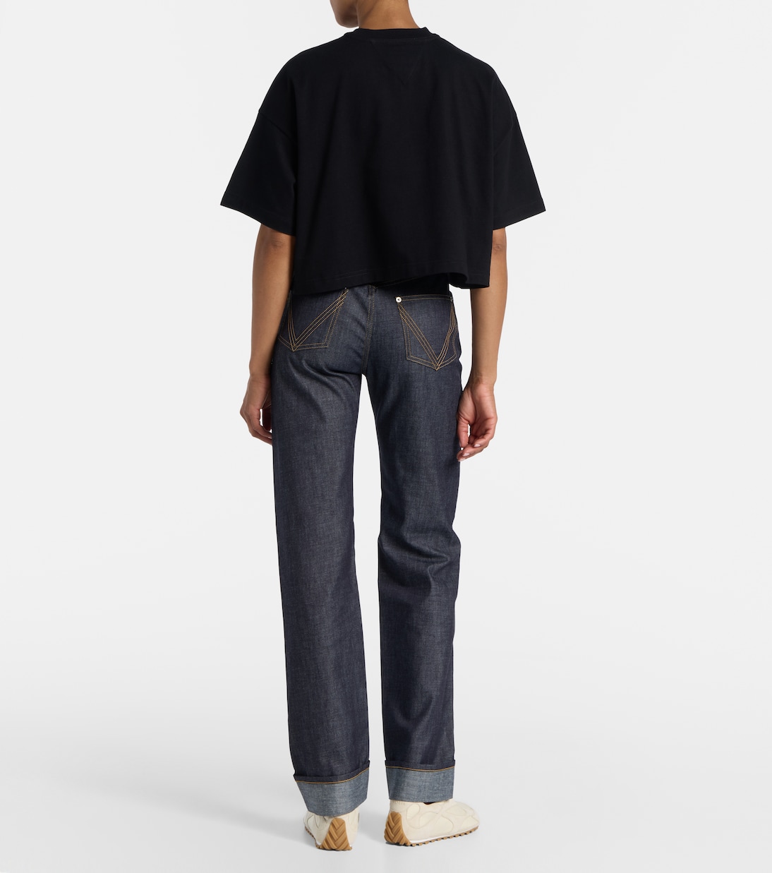 T-Shirt Intrecciato aus Baumwoll-Jersey  | Bottega Veneta