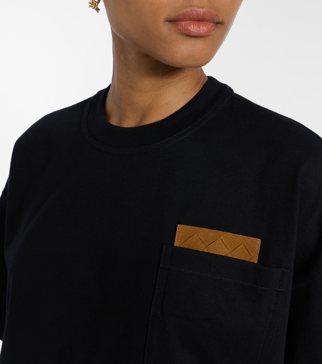 T-Shirt Intrecciato aus Baumwoll-Jersey  | Bottega Veneta