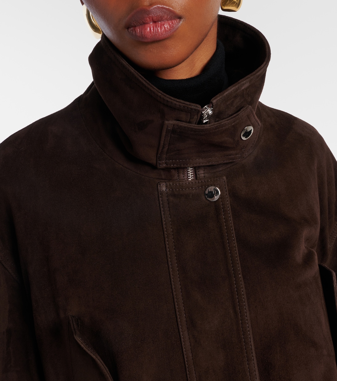 Veste bomber Briar en daim | Nour Hammour