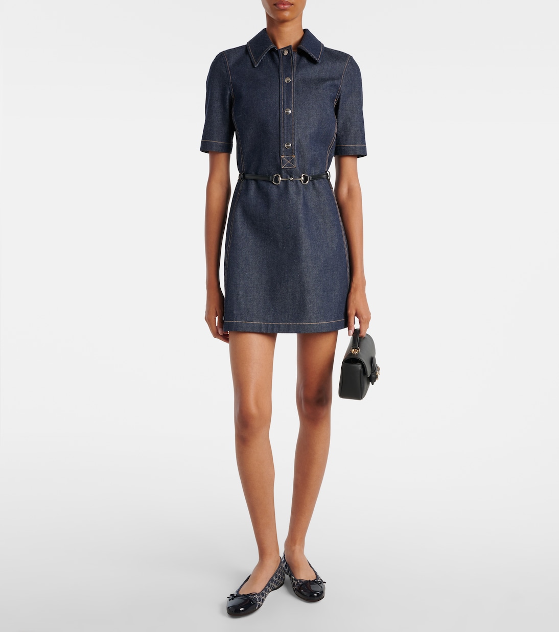 Ballerine in denim GG | Gucci