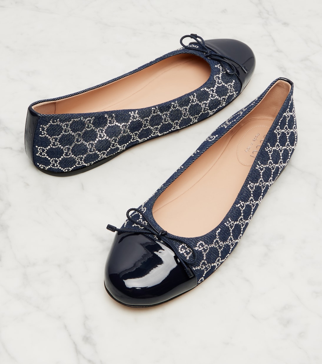 Ballerine in denim GG | Gucci