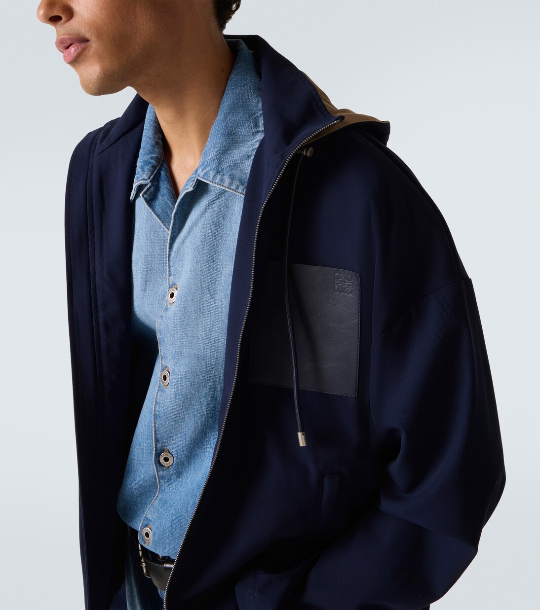 Hooded cotton twill jacket | Loewe