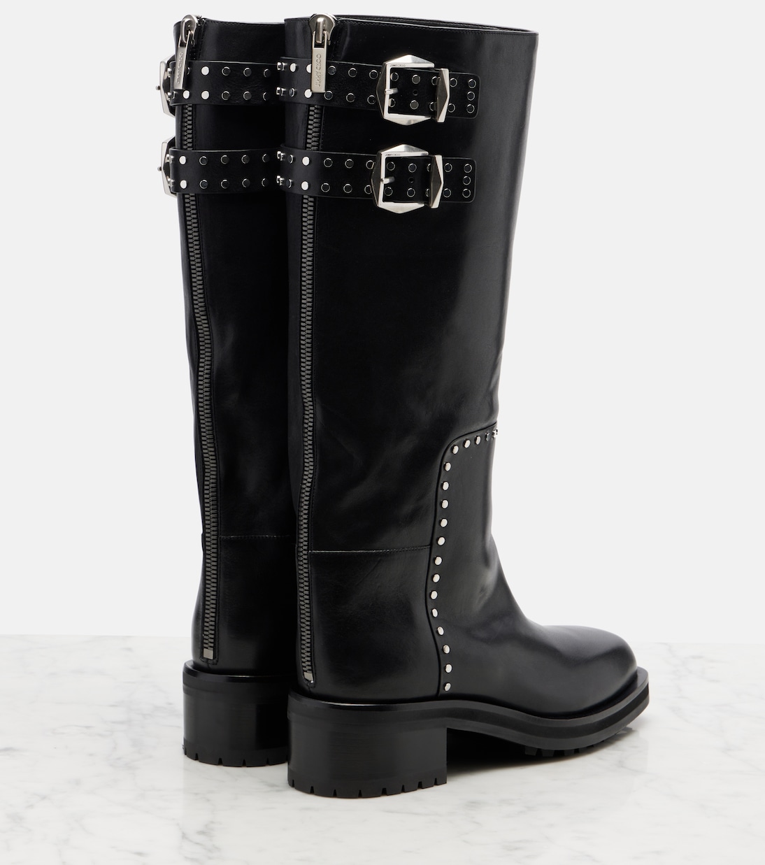 Brooklyn leather biker boots | Jimmy Choo
