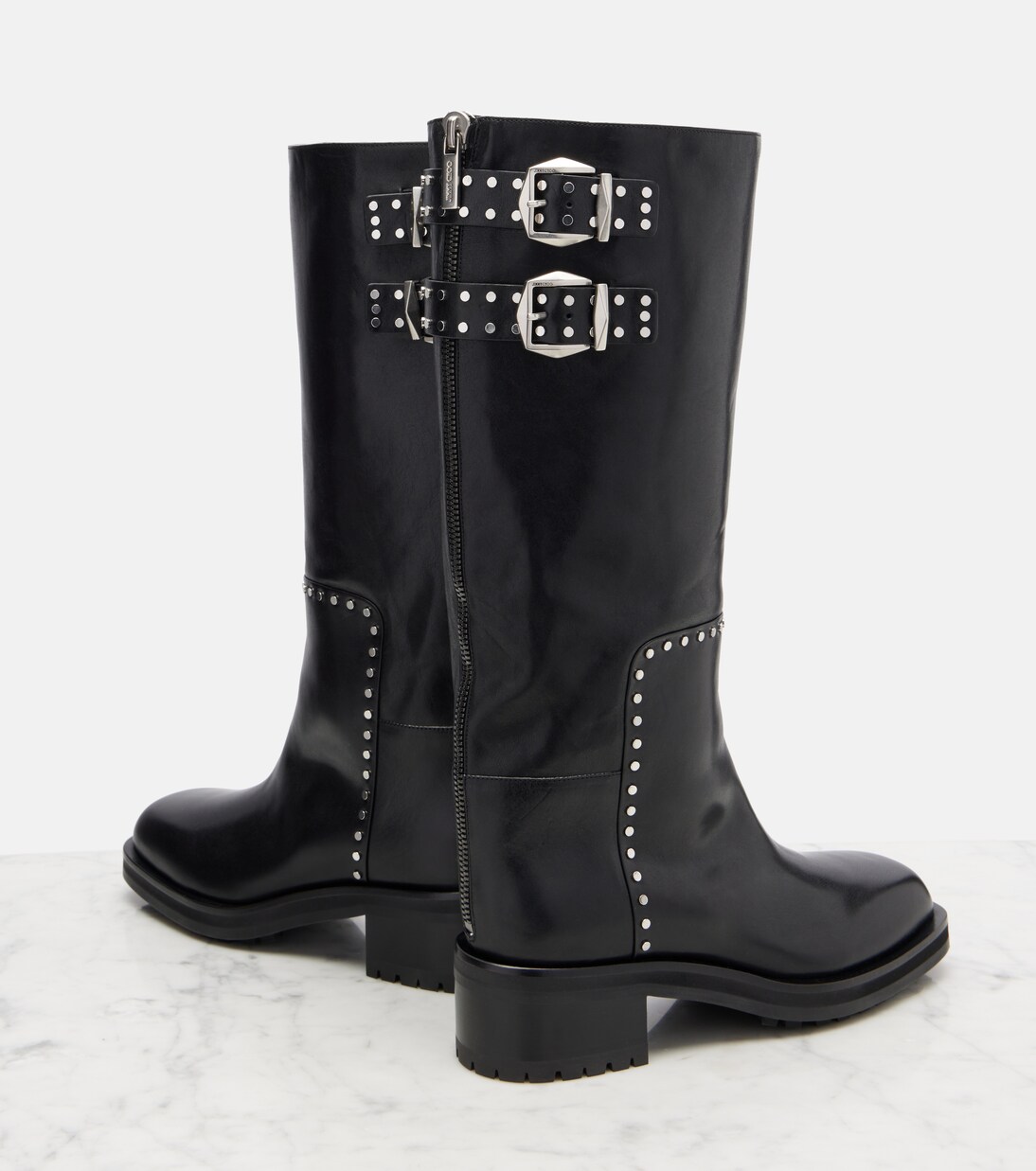 Brooklyn leather biker boots | Jimmy Choo