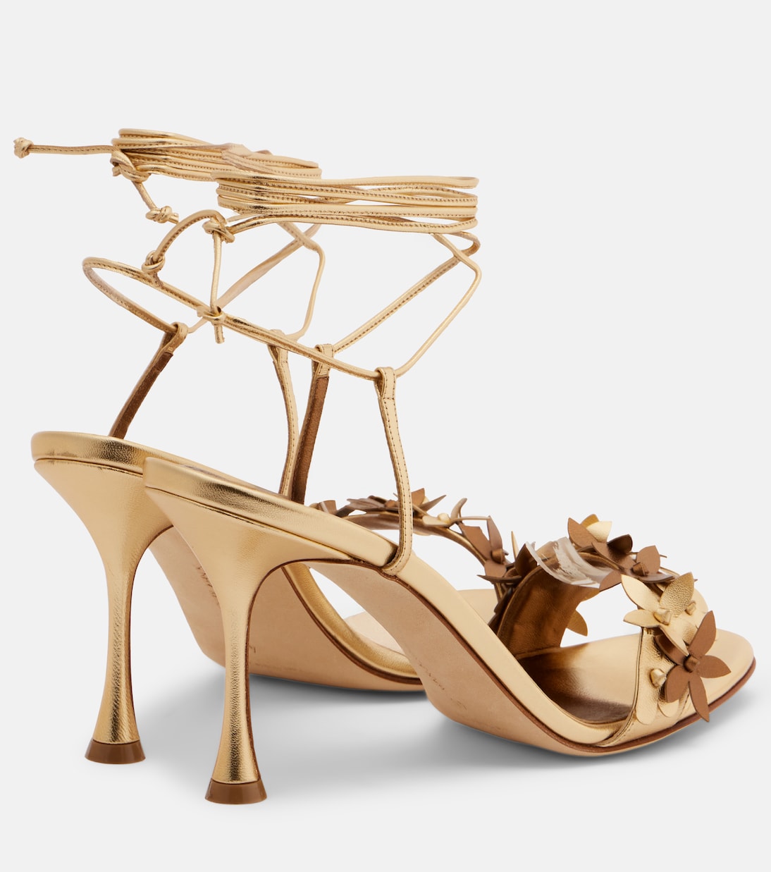 Sandales Anista en cuir à fleurs  | Manolo Blahnik