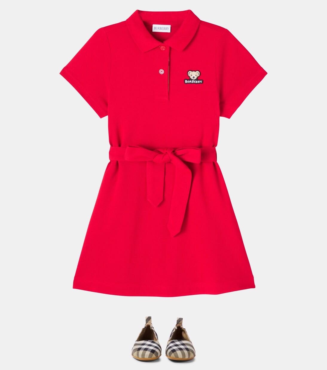 Abito polo in piqué di cotone | Burberry Kids