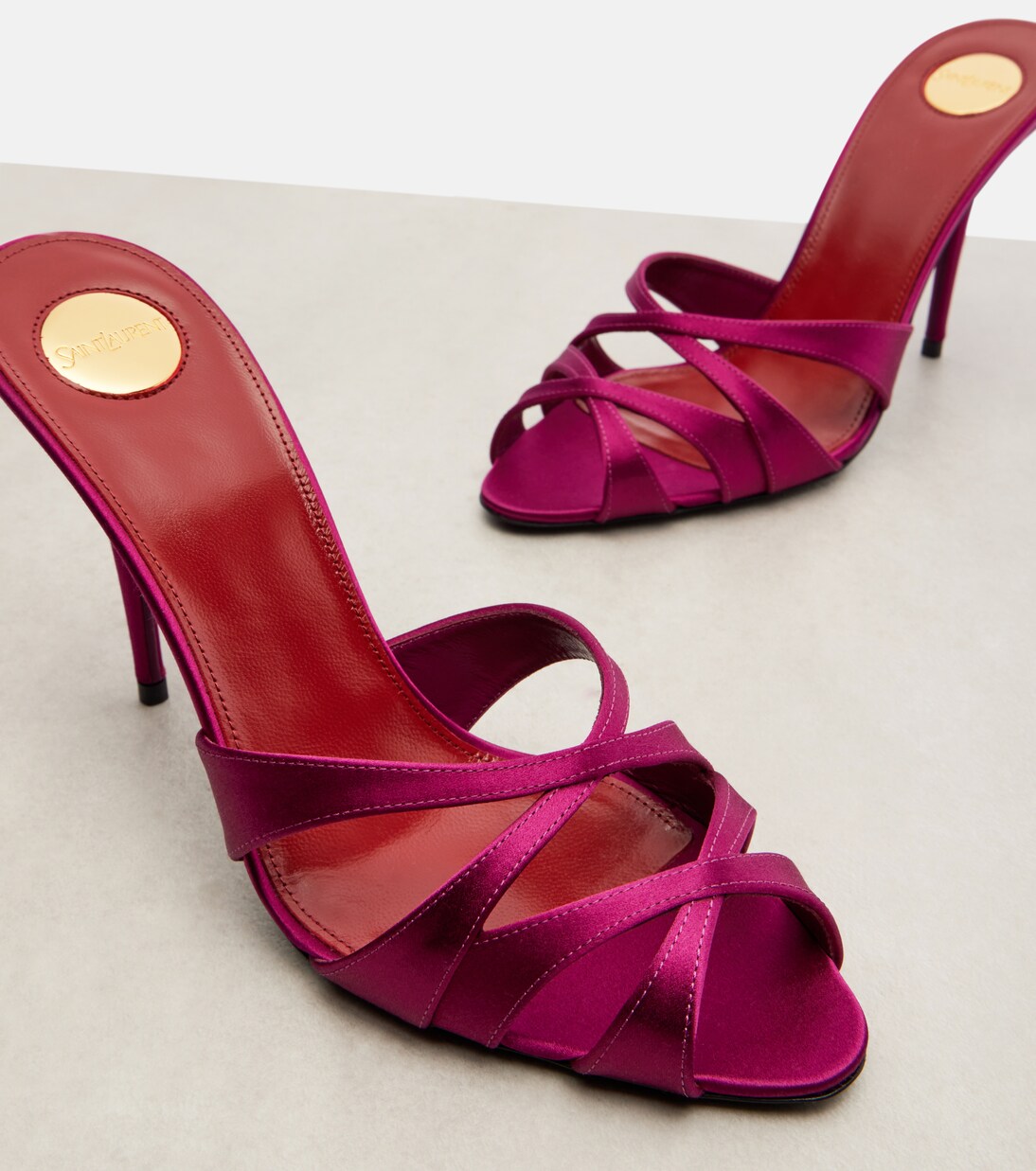 Sandalen Chandelle 95 aus Satin | Saint Laurent