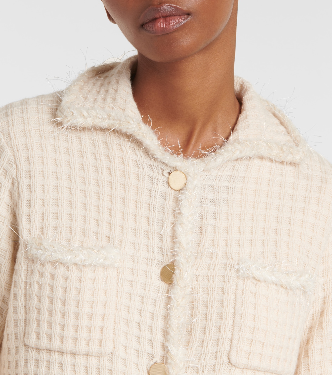 Distressed wool and cashmere cardigan | Jardin des Orangers