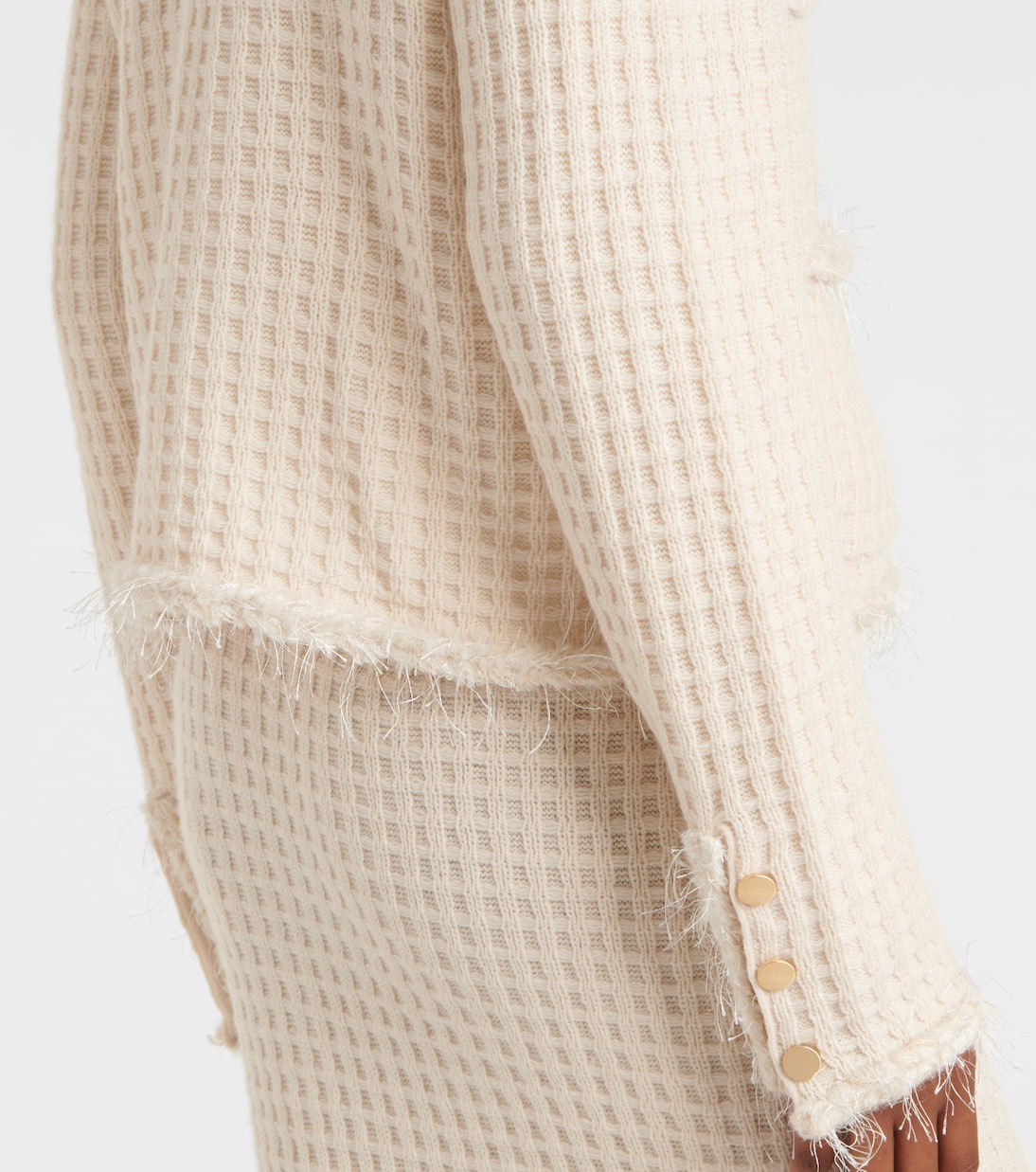Distressed wool and cashmere cardigan | Jardin des Orangers