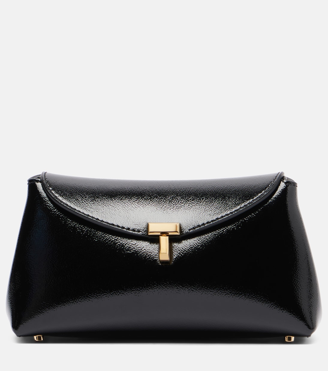 T-Lock Mini patent leather clutch | Toteme
