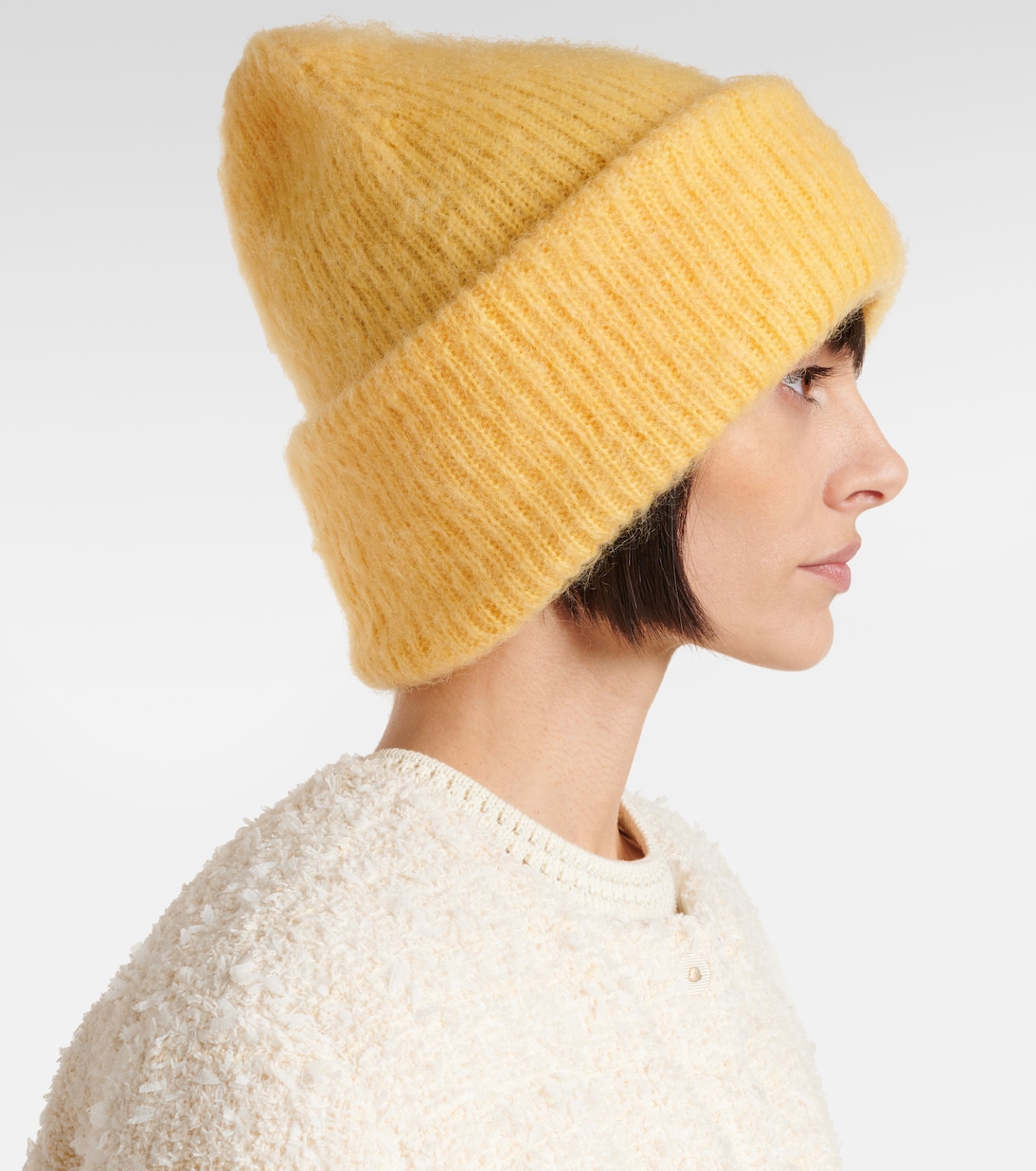 Logo mohair and wool-blend beanie | Moncler