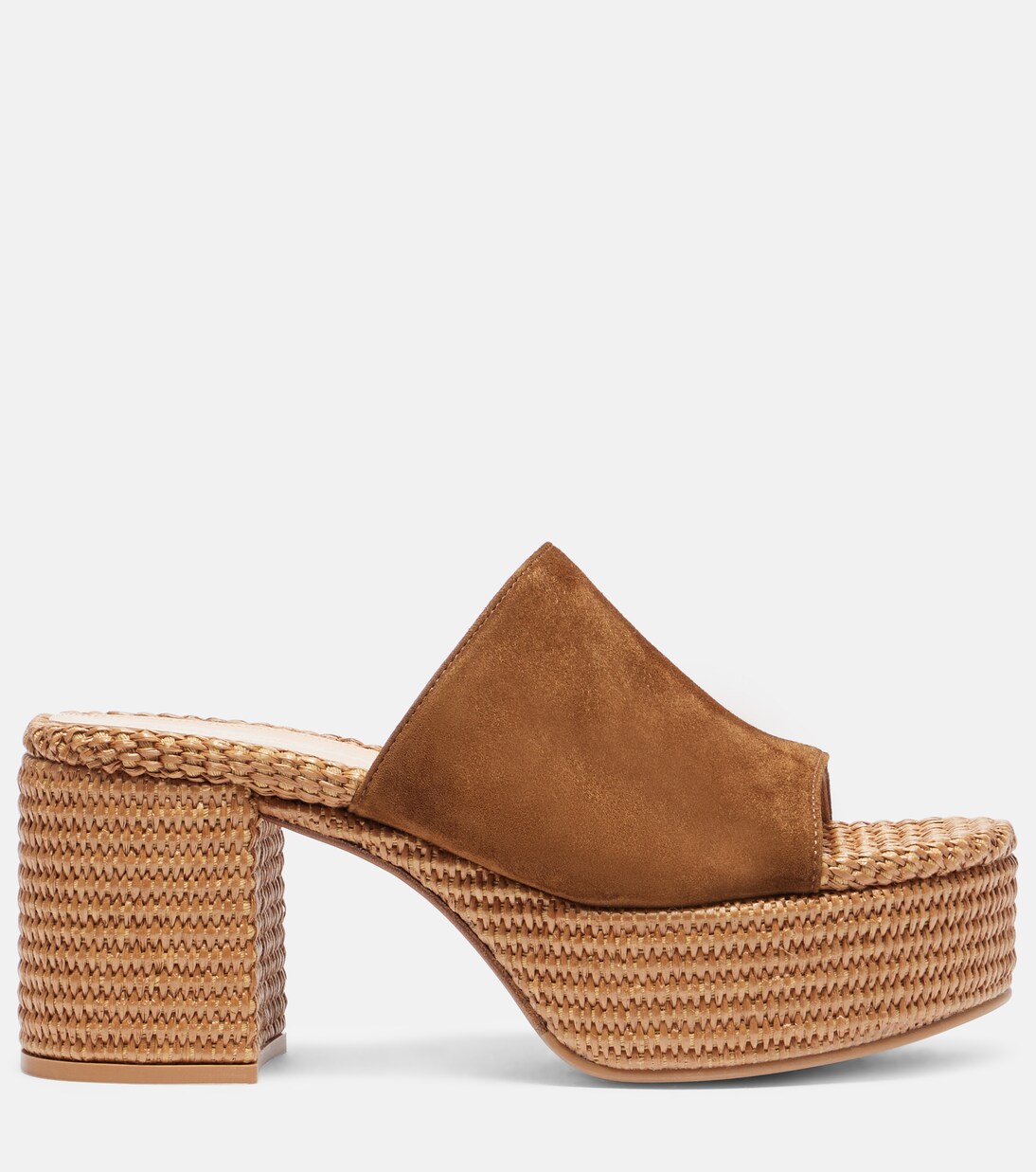 Suede platform espadrille mules | Gianvito Rossi