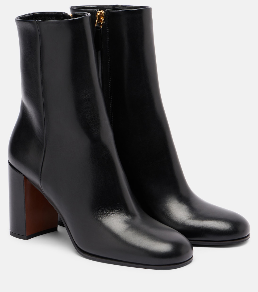 Logo leather ankle boots | Prada