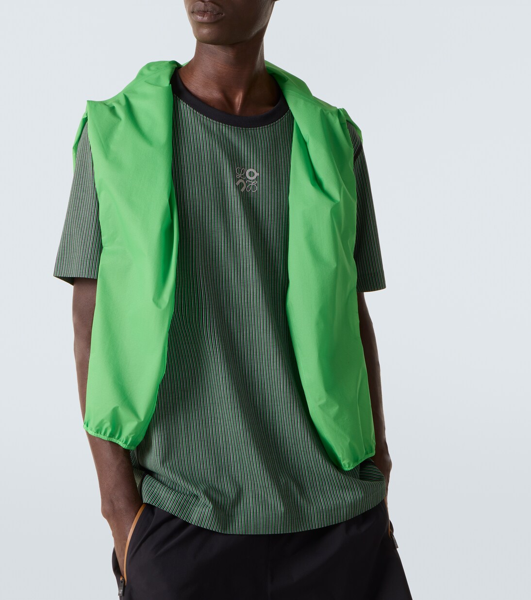 x On striped technical jersey T-shirt | Loewe