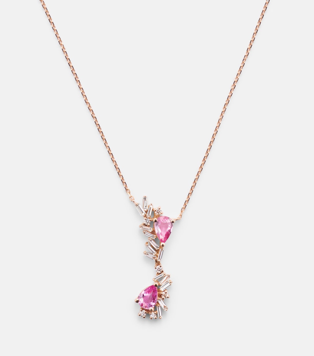Collar One Of A Kind de oro rosa de 18 ct con zafiro y diamantes | Suzanne Kalan