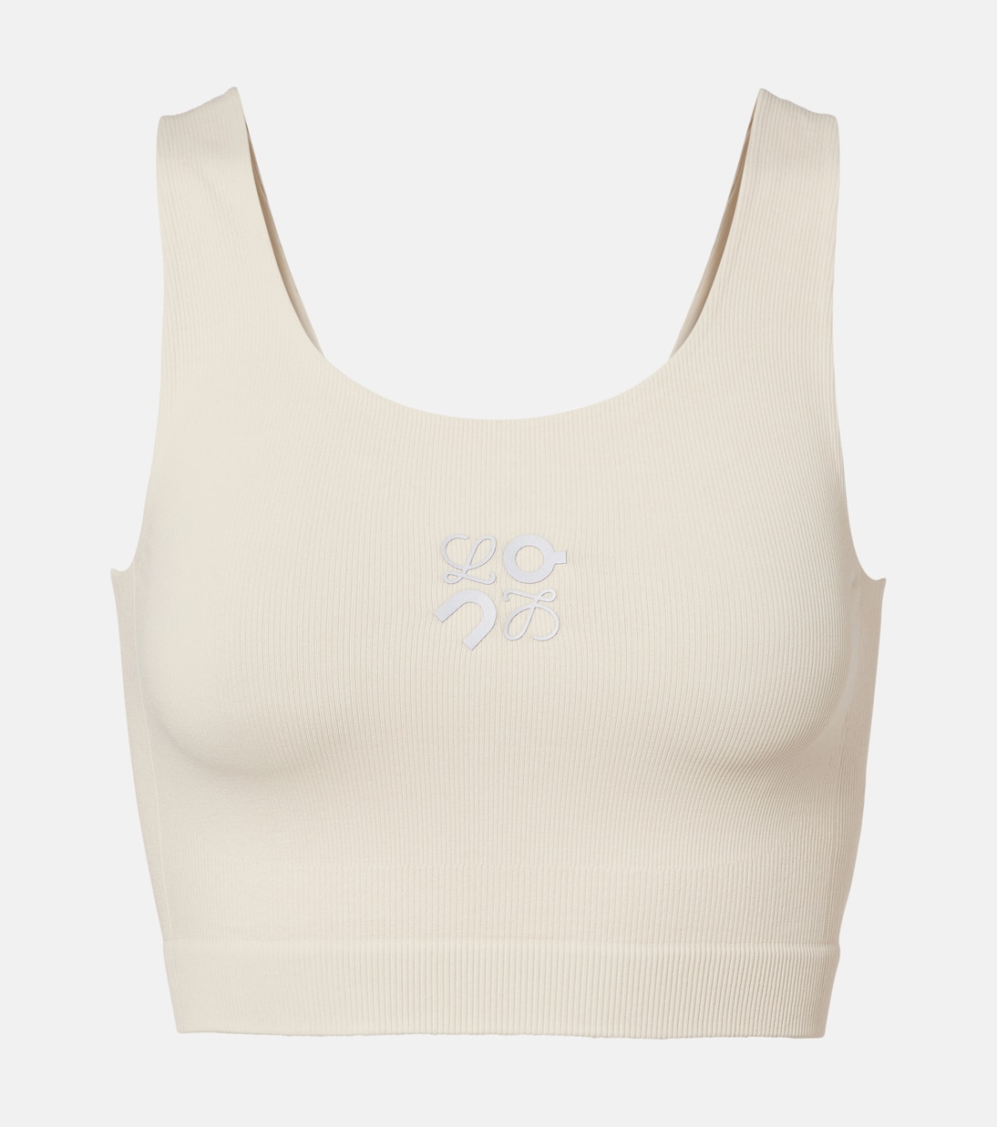 x On ribbed-knit sports bra | Loewe