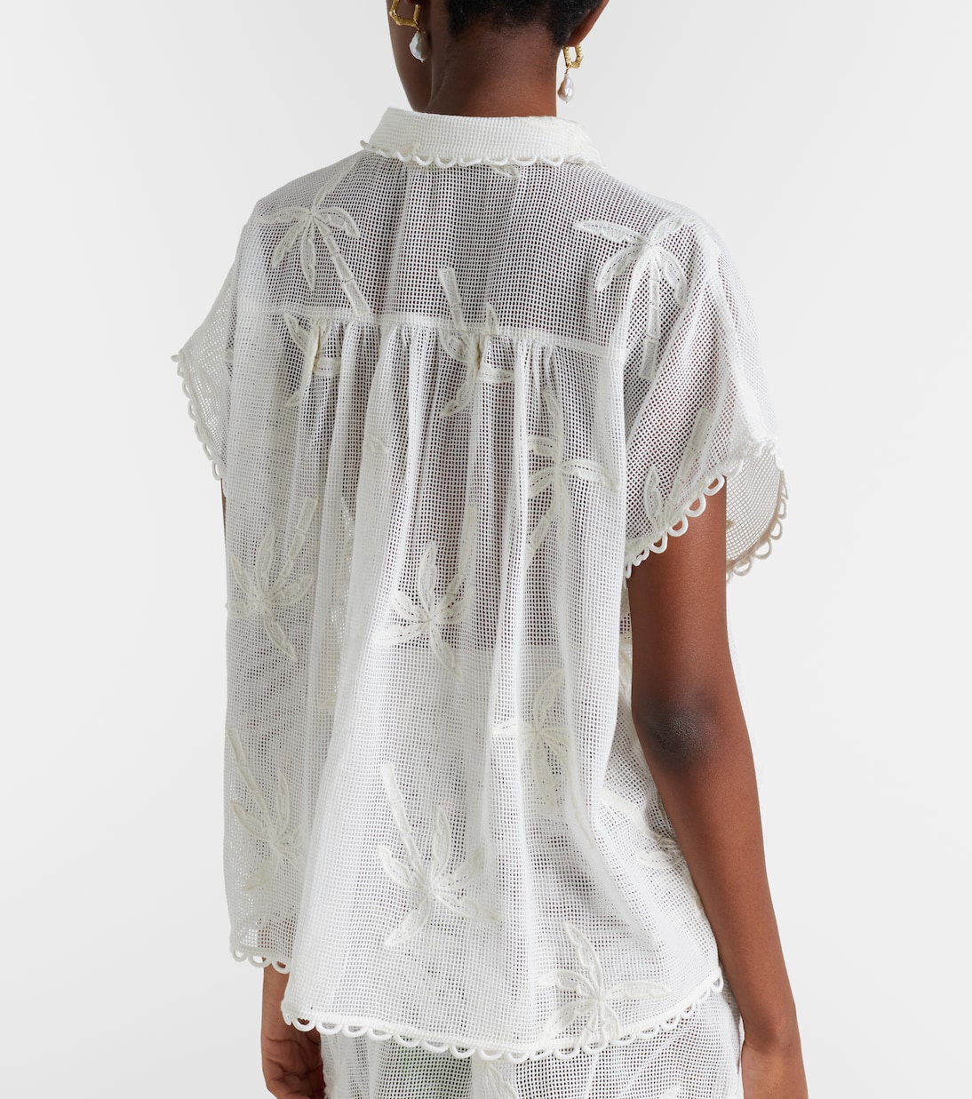 Embroidered cotton shirt | Farm Rio