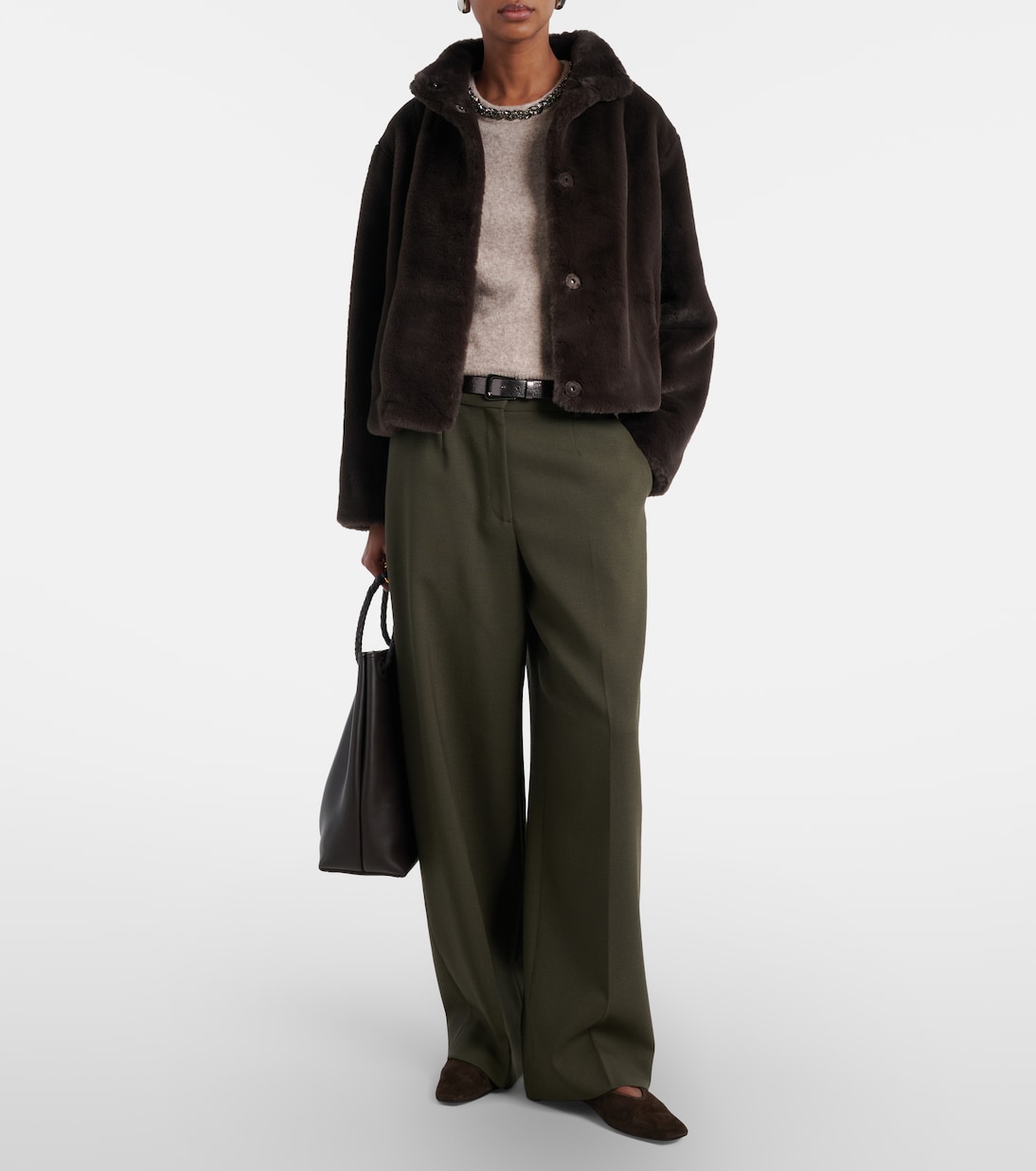 Verziertes Top Briana aus einem Wollgemisch | Velvet