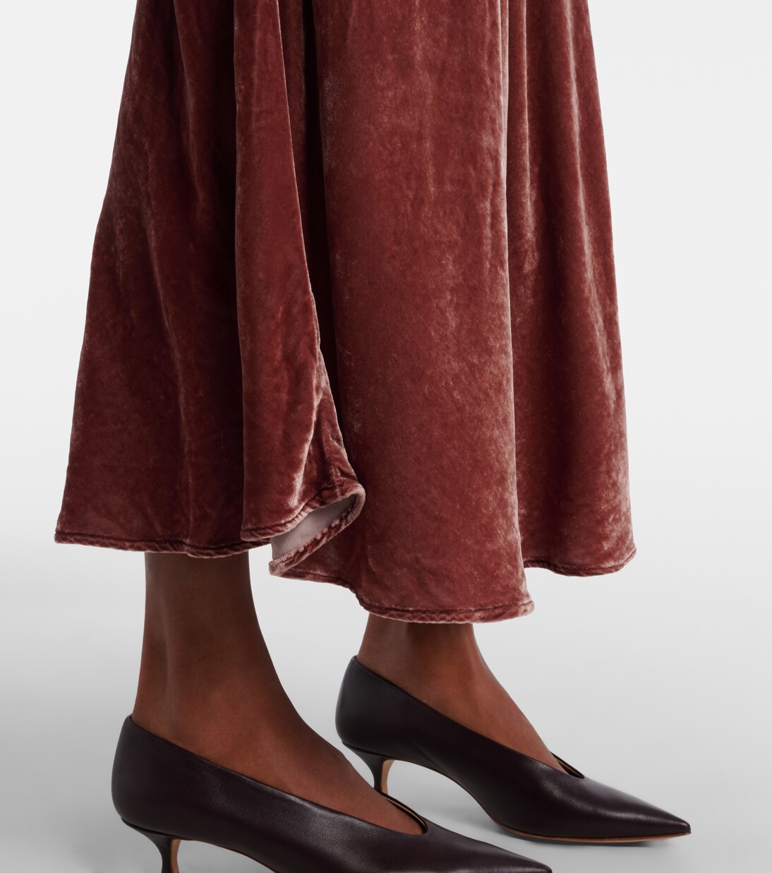 Felicity velvet midi skirt | Velvet