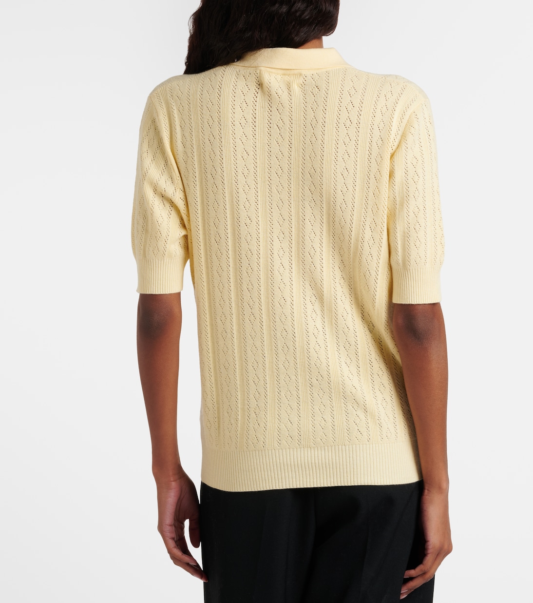 Cristine cotton and cashmere polo sweater | Lisa Yang