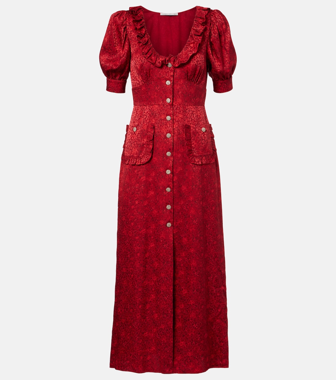 Floral silk jacquard midi dress | Alessandra Rich