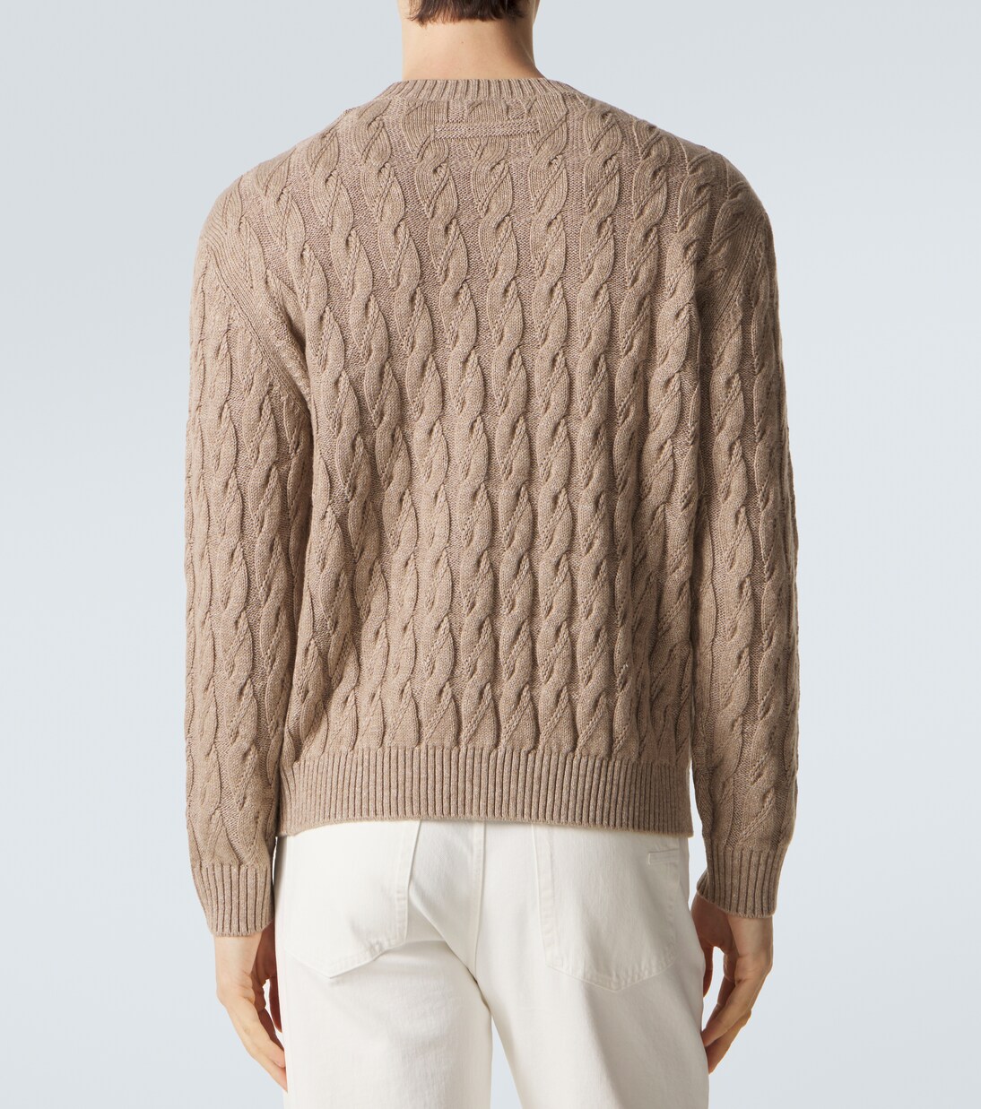 Cable-knit linen, cashmere, and silk sweater | Zegna