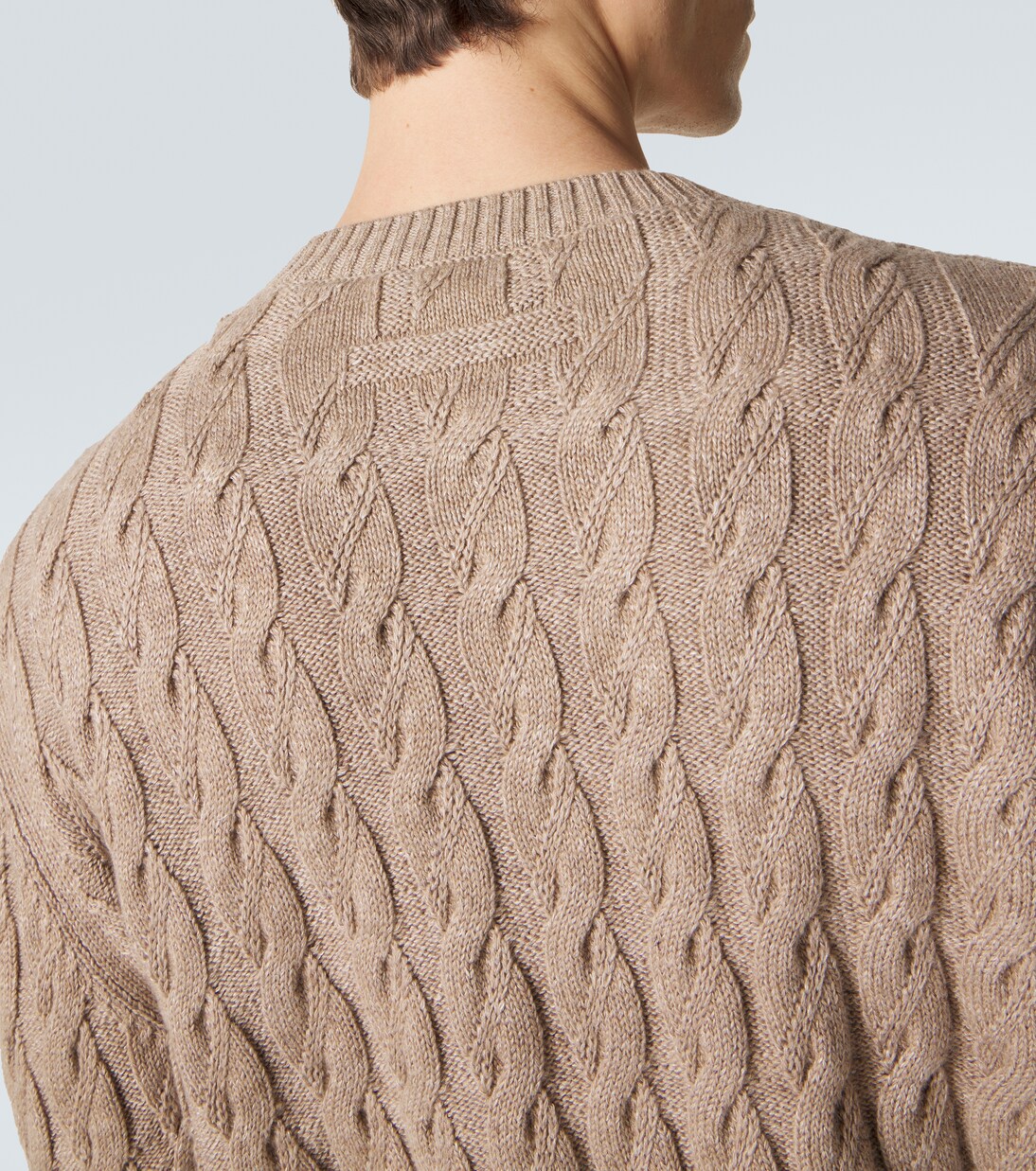 Cable-knit linen, cashmere, and silk sweater | Zegna