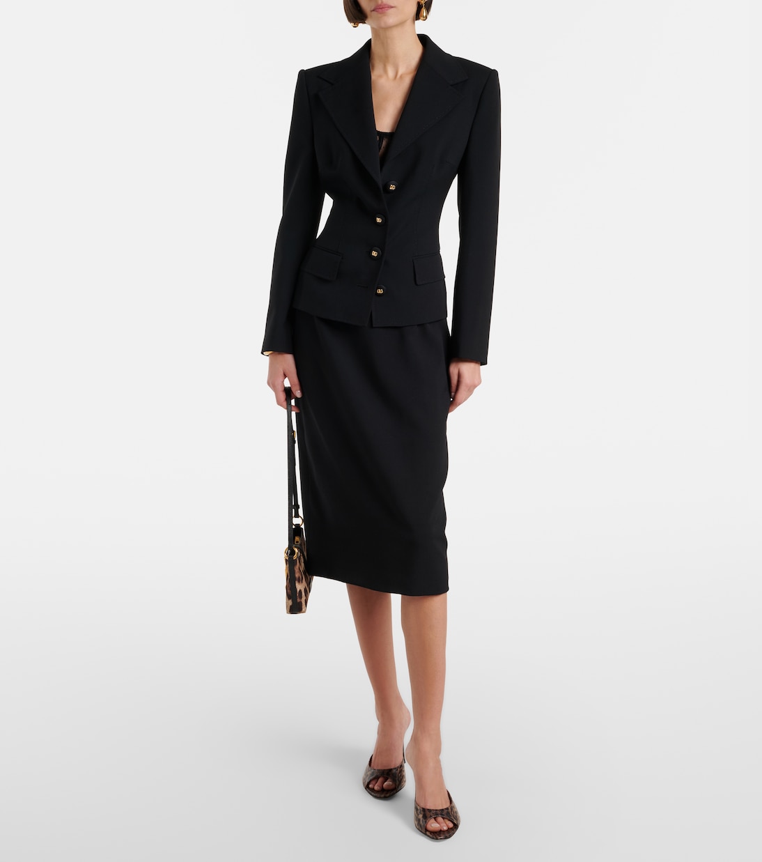 Alexa leopard-print leather mules | Amina Muaddi