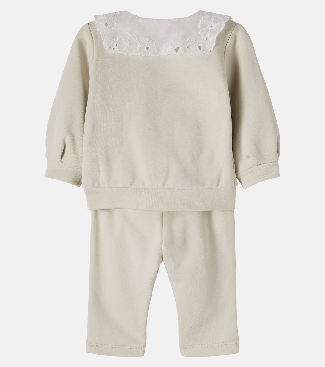 Baby cotton cardigan and pants | Chloé Kids