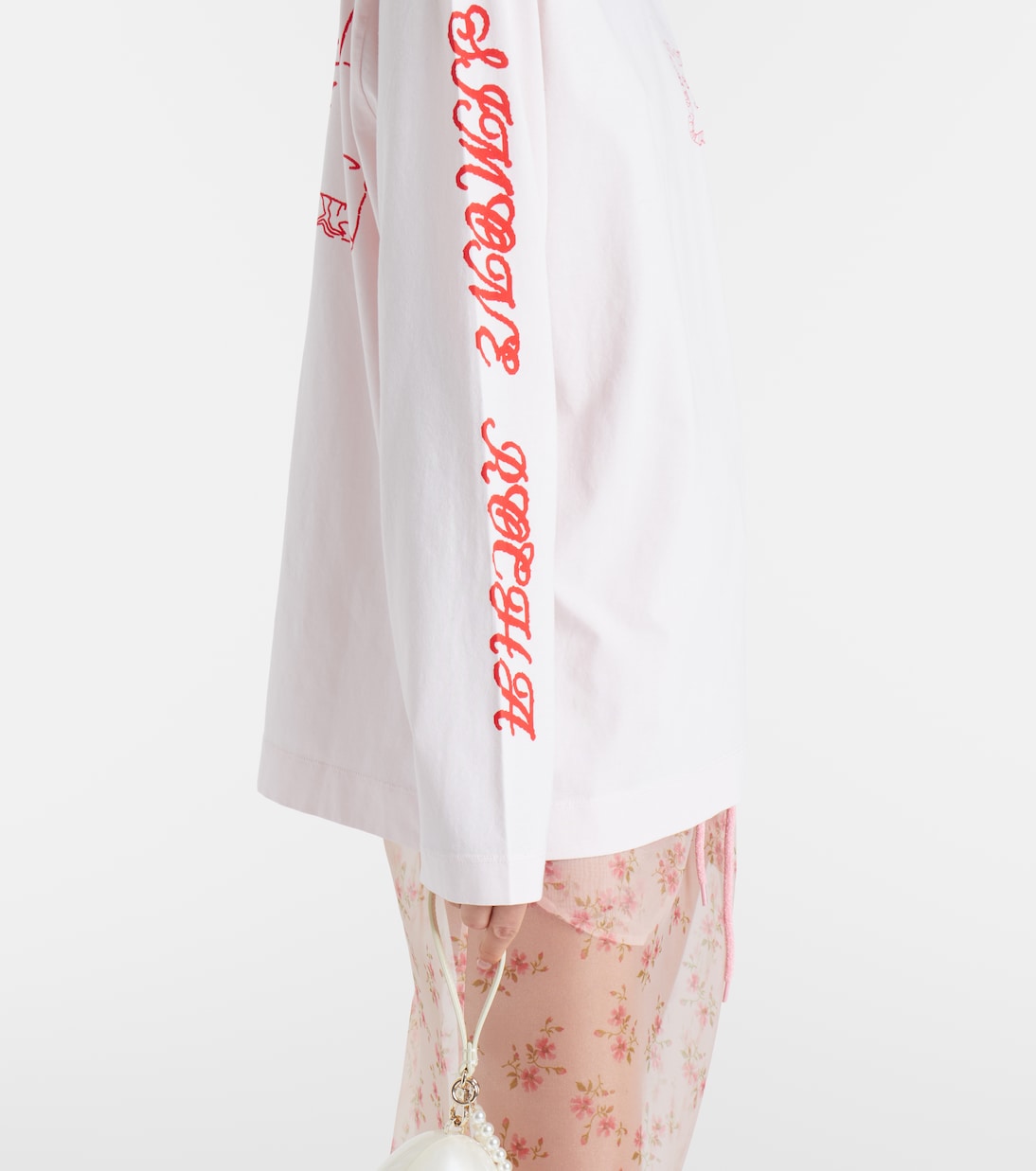Pillowcase printed cotton jersey T-shirt | Simone Rocha