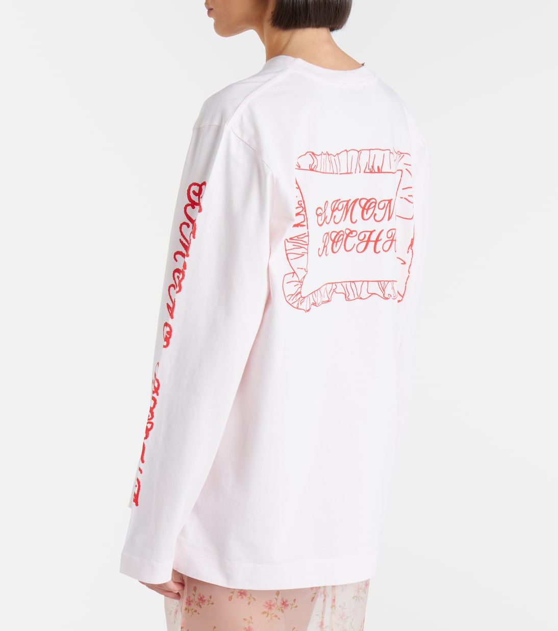 Pillowcase printed cotton jersey T-shirt | Simone Rocha