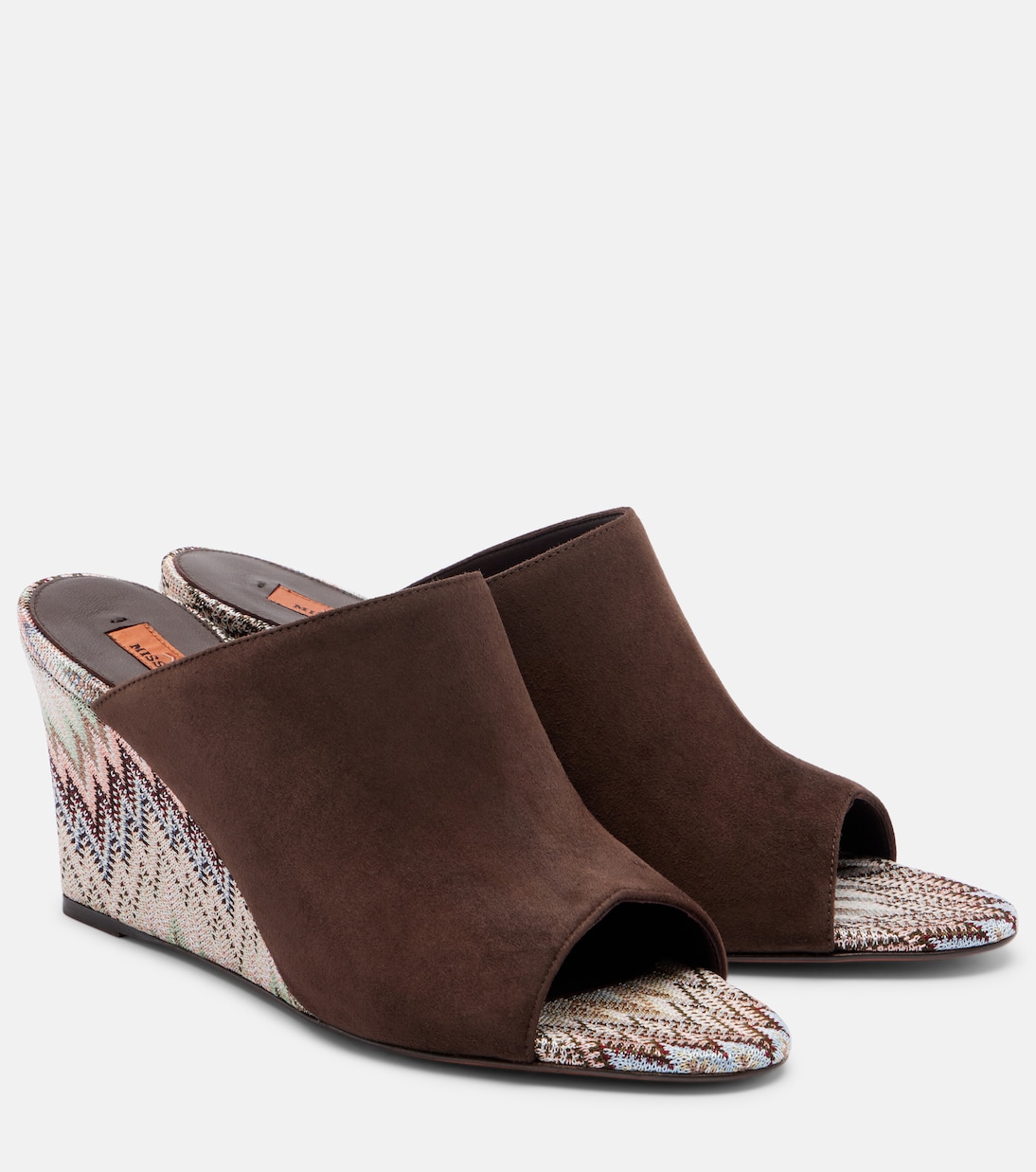 Wedge-Pantoletten Mabel aus Veloursleder | Missoni