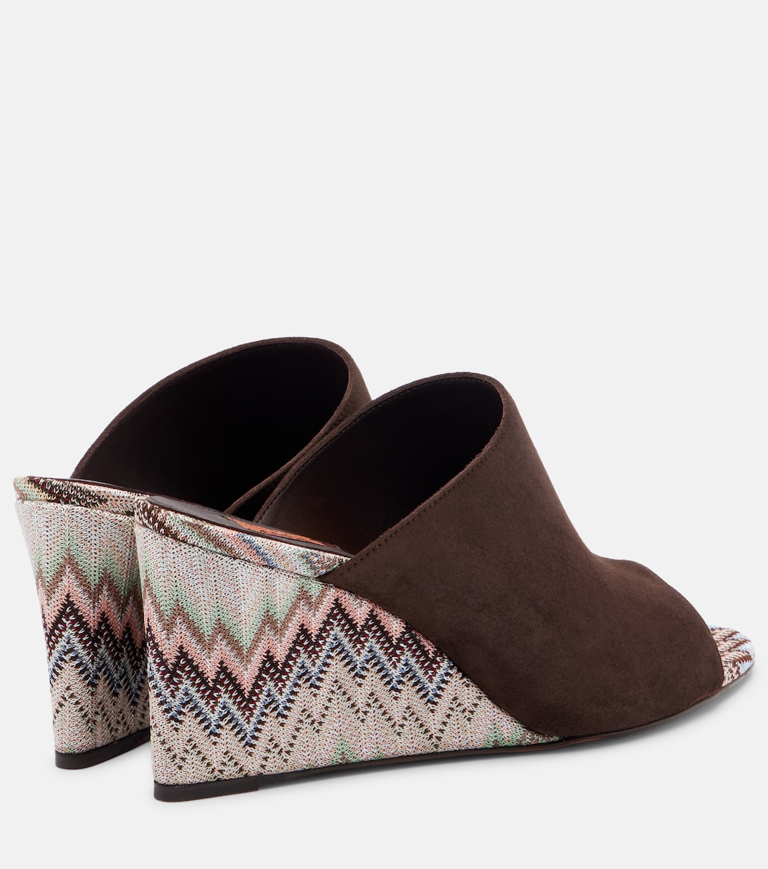 Wedge-Pantoletten Mabel aus Veloursleder | Missoni