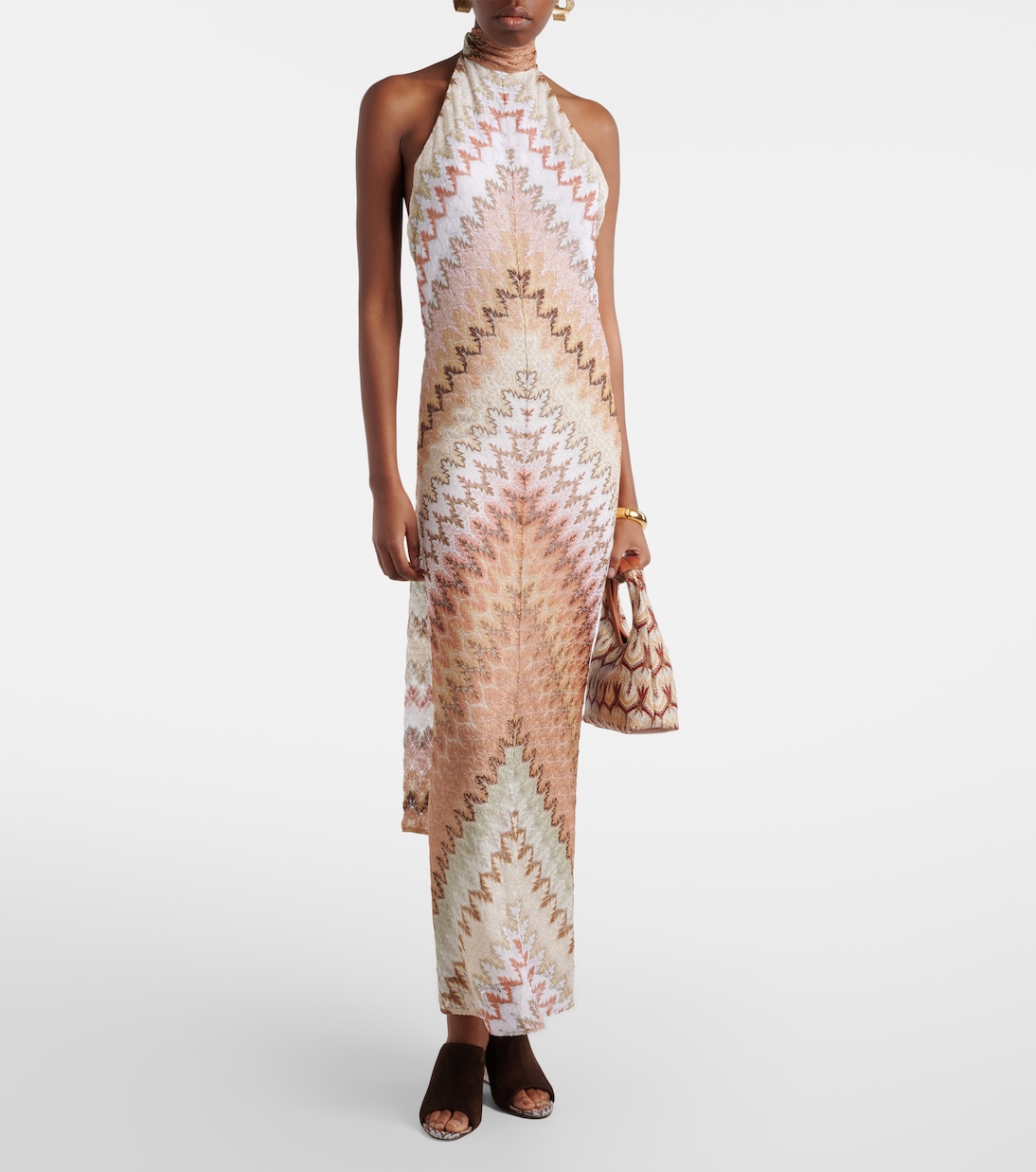 Wedge-Pantoletten Mabel aus Veloursleder | Missoni