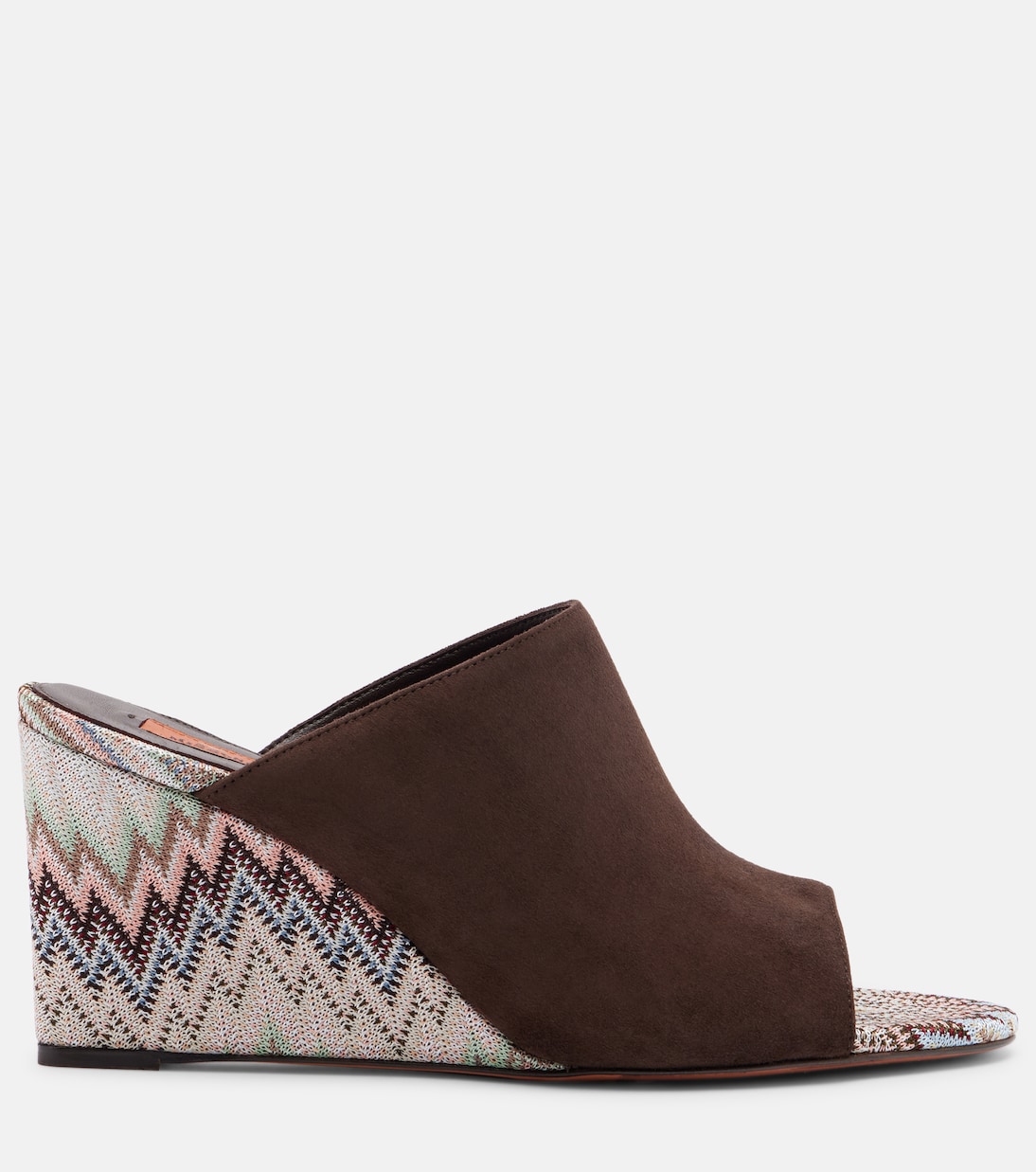 Wedge-Pantoletten Mabel aus Veloursleder | Missoni