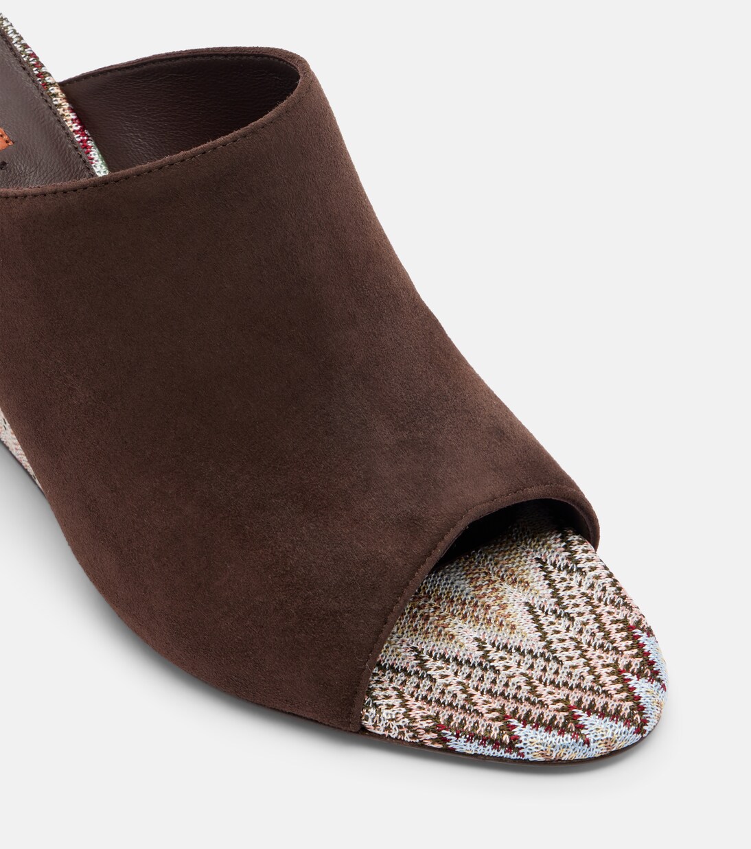 Wedge-Pantoletten Mabel aus Veloursleder | Missoni