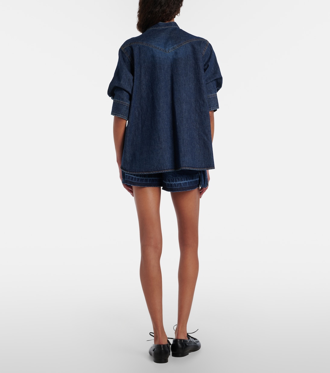 Belted denim shorts | Sacai